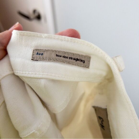 Citizens of Humanity Ava Low Rise Straight Leg Jeans in Santorini Size 25 White - Picture 11 of 14